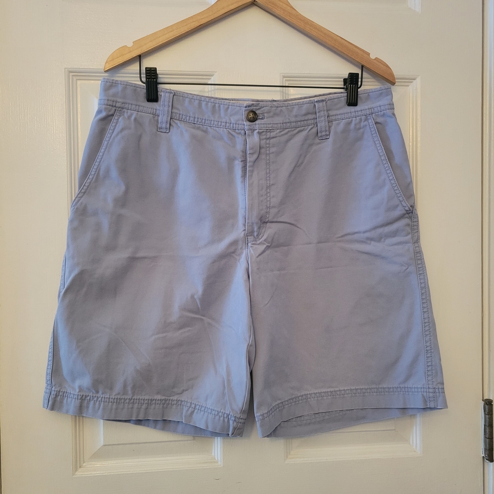 Izod Men's Sky Blue Flat Front Shorts
